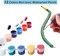 12 Colors Acrylic Craft Paint - Unfinished Wooden Wiggly Snakes